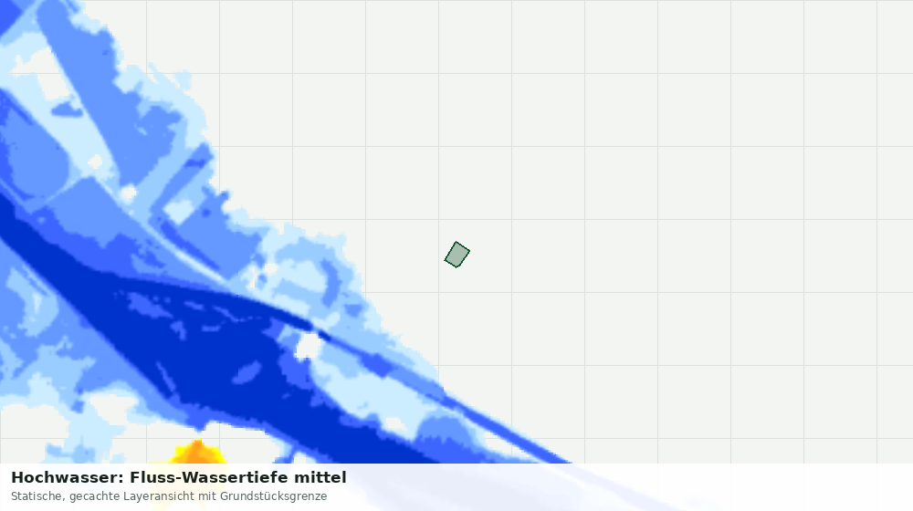 Statische Kartenansicht: Hochwasser: Fluss-Wassertiefe mittel