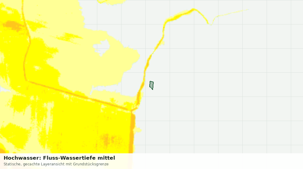 Statische Kartenansicht: Hochwasser: Fluss-Wassertiefe mittel