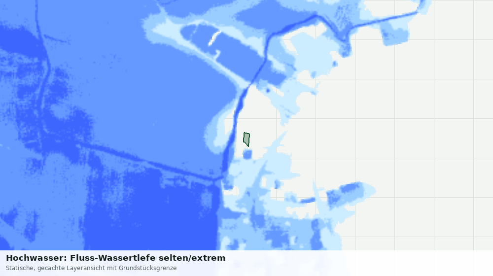 Statische Kartenansicht: Hochwasser: Fluss-Wassertiefe selten/extrem
