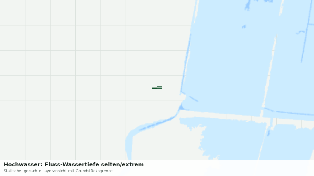 Statische Kartenansicht: Hochwasser: Fluss-Wassertiefe selten/extrem