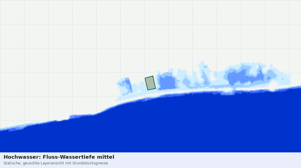 Statische Kartenansicht: Hochwasser: Fluss-Wassertiefe mittel