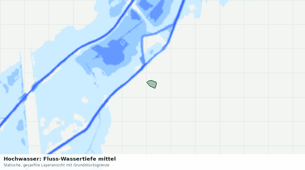 Statische Kartenansicht: Hochwasser: Fluss-Wassertiefe mittel