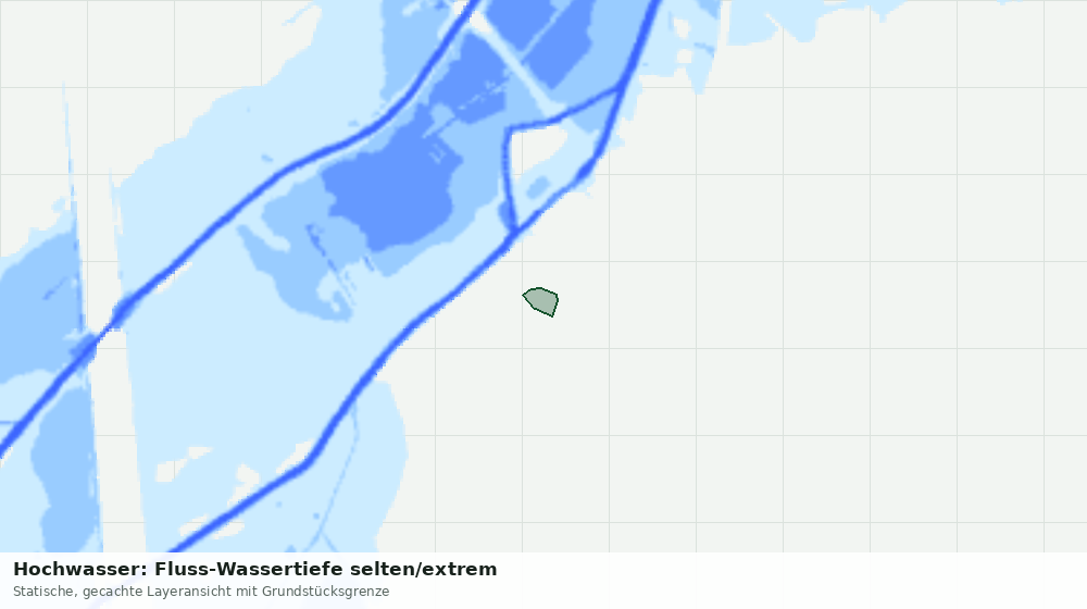Statische Kartenansicht: Hochwasser: Fluss-Wassertiefe selten/extrem