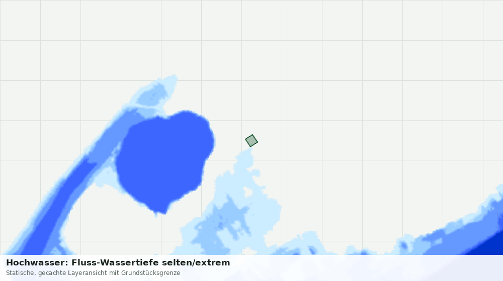 Statische Kartenansicht: Hochwasser: Fluss-Wassertiefe selten/extrem