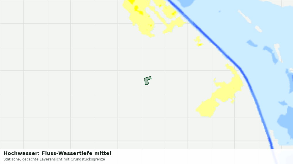 Statische Kartenansicht: Hochwasser: Fluss-Wassertiefe mittel
