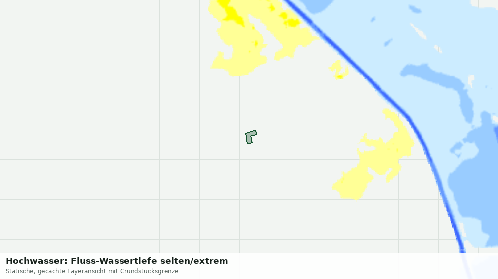 Statische Kartenansicht: Hochwasser: Fluss-Wassertiefe selten/extrem