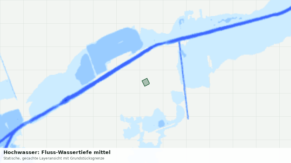 Statische Kartenansicht: Hochwasser: Fluss-Wassertiefe mittel