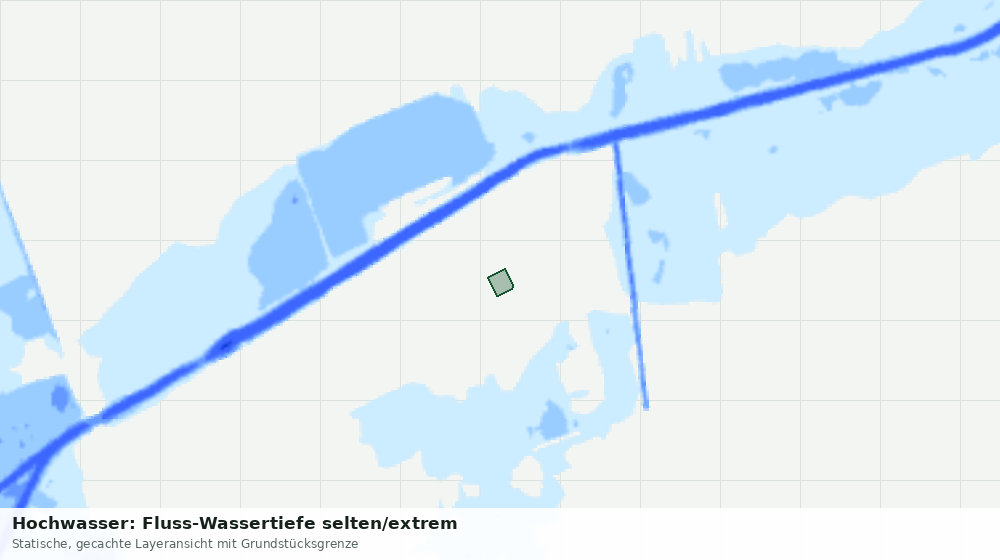 Statische Kartenansicht: Hochwasser: Fluss-Wassertiefe selten/extrem
