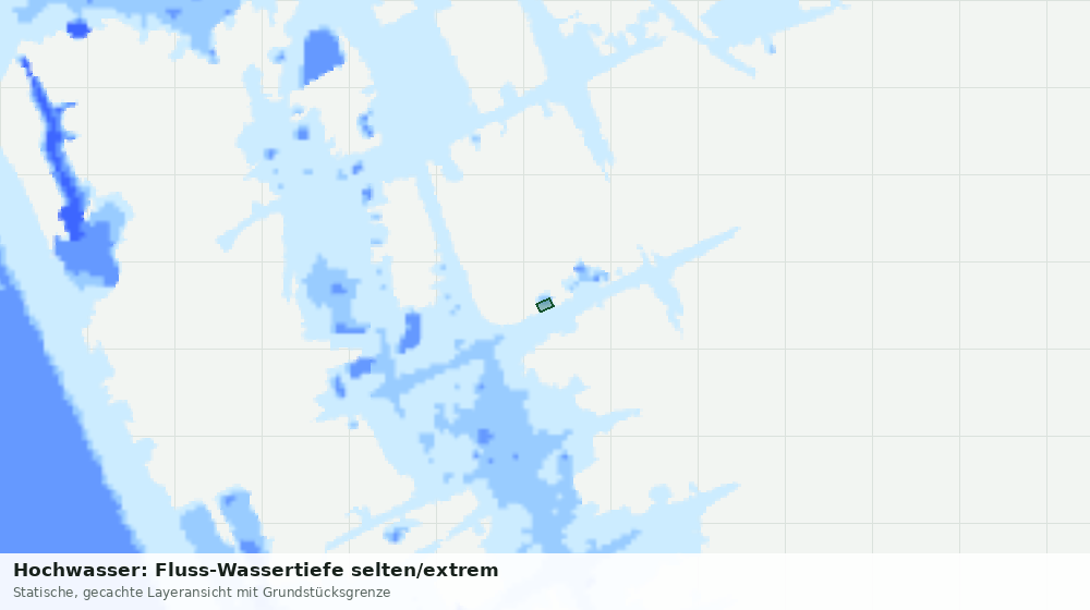 Statische Kartenansicht: Hochwasser: Fluss-Wassertiefe selten/extrem