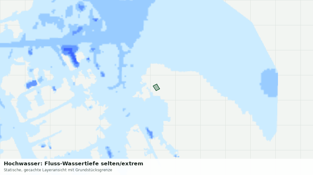 Statische Kartenansicht: Hochwasser: Fluss-Wassertiefe selten/extrem