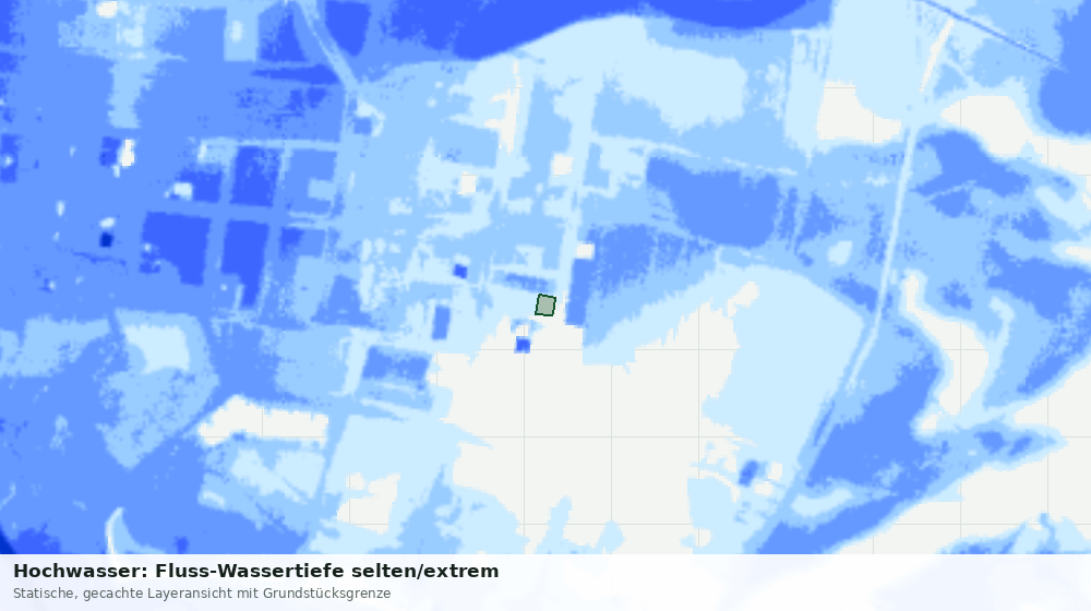 Statische Kartenansicht: Hochwasser: Fluss-Wassertiefe selten/extrem