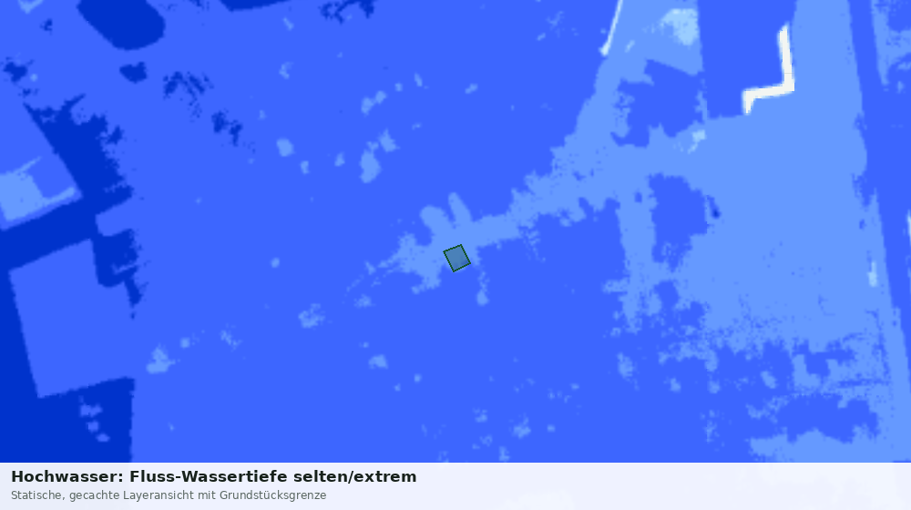 Statische Kartenansicht: Hochwasser: Fluss-Wassertiefe selten/extrem