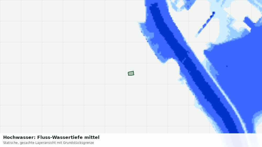 Statische Kartenansicht: Hochwasser: Fluss-Wassertiefe mittel