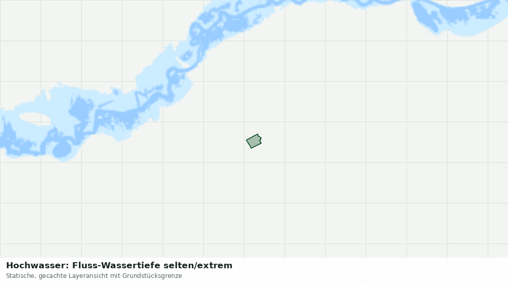Statische Kartenansicht: Hochwasser: Fluss-Wassertiefe selten/extrem
