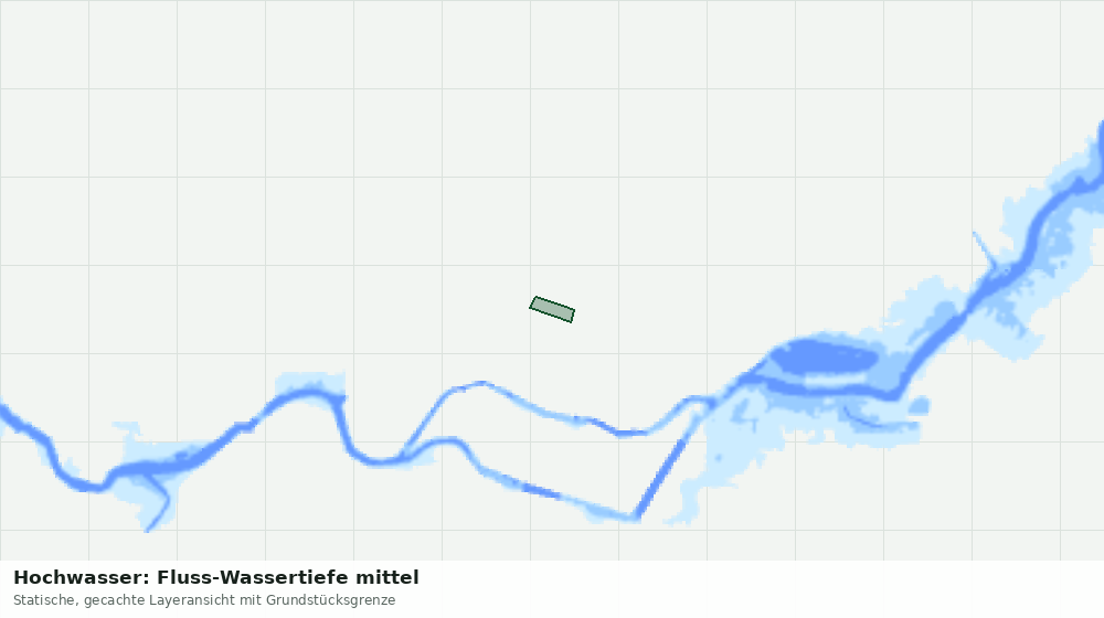 Statische Kartenansicht: Hochwasser: Fluss-Wassertiefe mittel