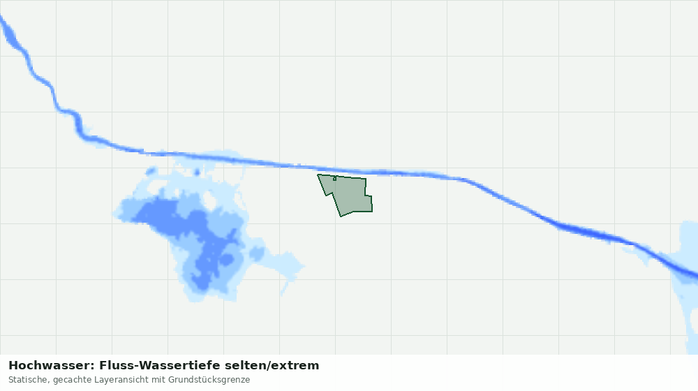 Statische Kartenansicht: Hochwasser: Fluss-Wassertiefe selten/extrem