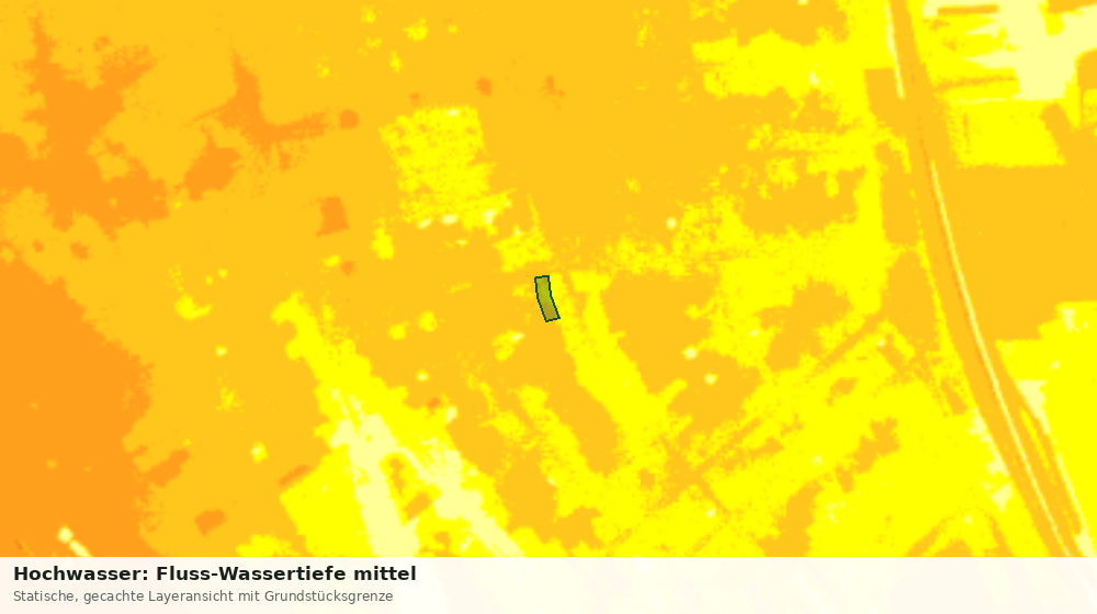 Statische Kartenansicht: Hochwasser: Fluss-Wassertiefe mittel