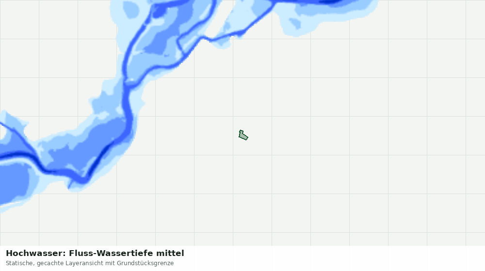 Statische Kartenansicht: Hochwasser: Fluss-Wassertiefe mittel