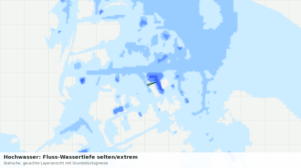 Statische Kartenansicht: Hochwasser: Fluss-Wassertiefe selten/extrem