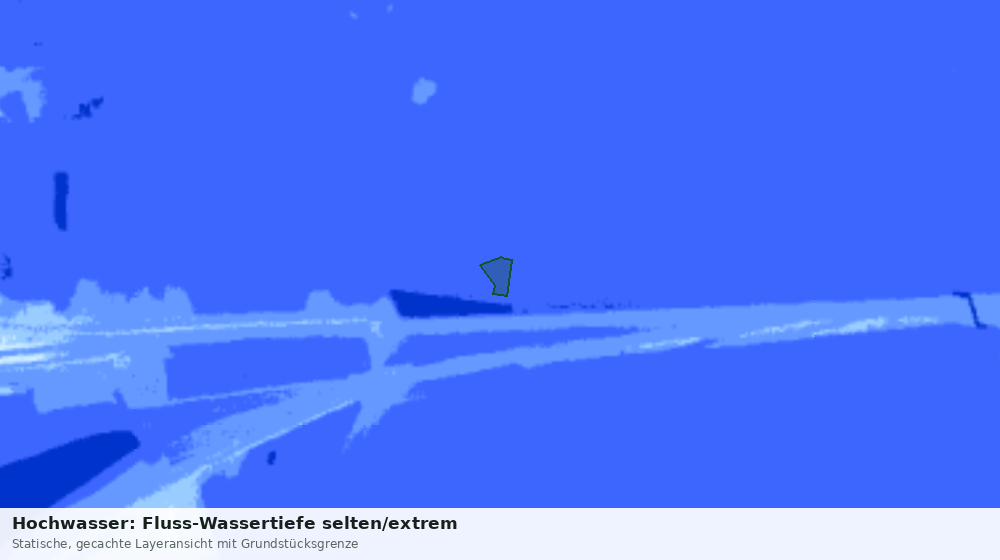 Statische Kartenansicht: Hochwasser: Fluss-Wassertiefe selten/extrem