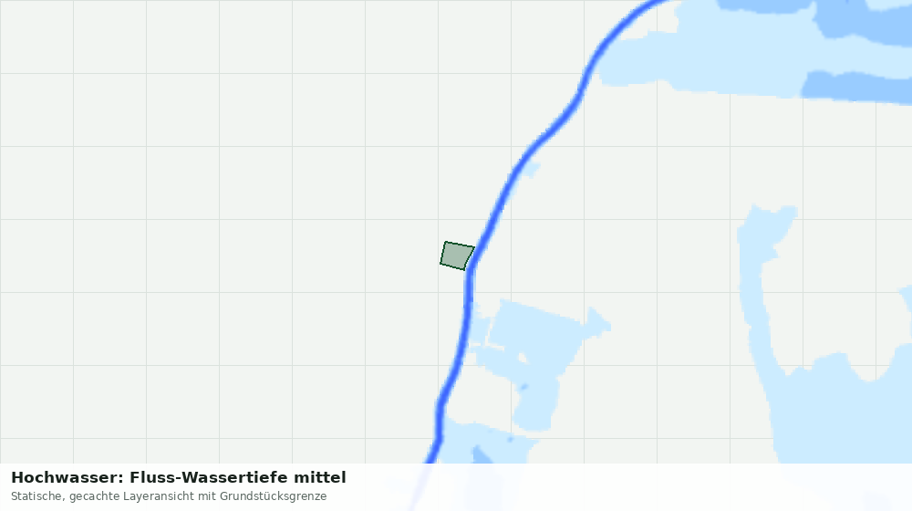 Statische Kartenansicht: Hochwasser: Fluss-Wassertiefe mittel