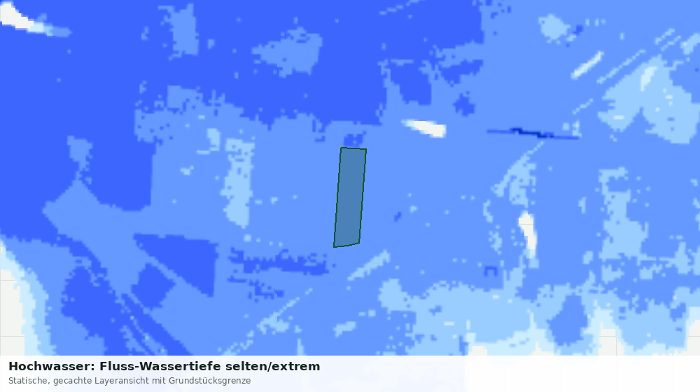 Statische Kartenansicht: Hochwasser: Fluss-Wassertiefe selten/extrem