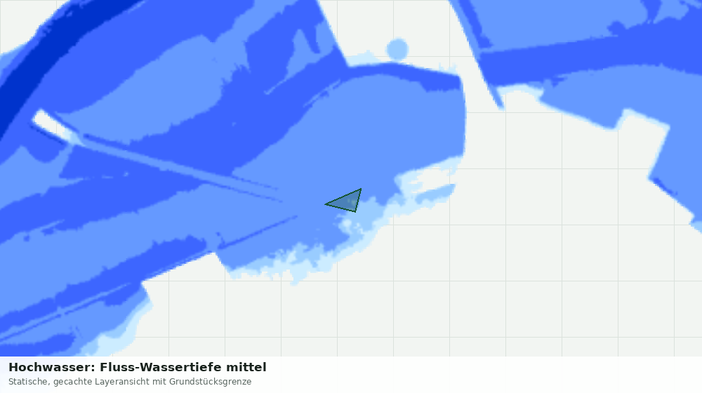 Statische Kartenansicht: Hochwasser: Fluss-Wassertiefe mittel