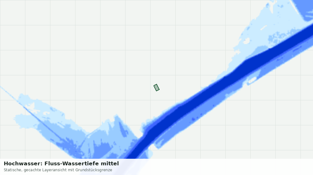 Statische Kartenansicht: Hochwasser: Fluss-Wassertiefe mittel