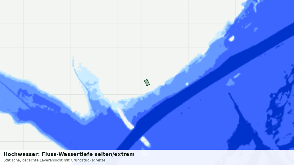 Statische Kartenansicht: Hochwasser: Fluss-Wassertiefe selten/extrem