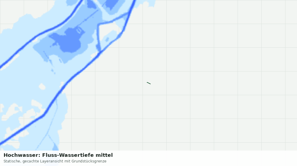 Statische Kartenansicht: Hochwasser: Fluss-Wassertiefe mittel