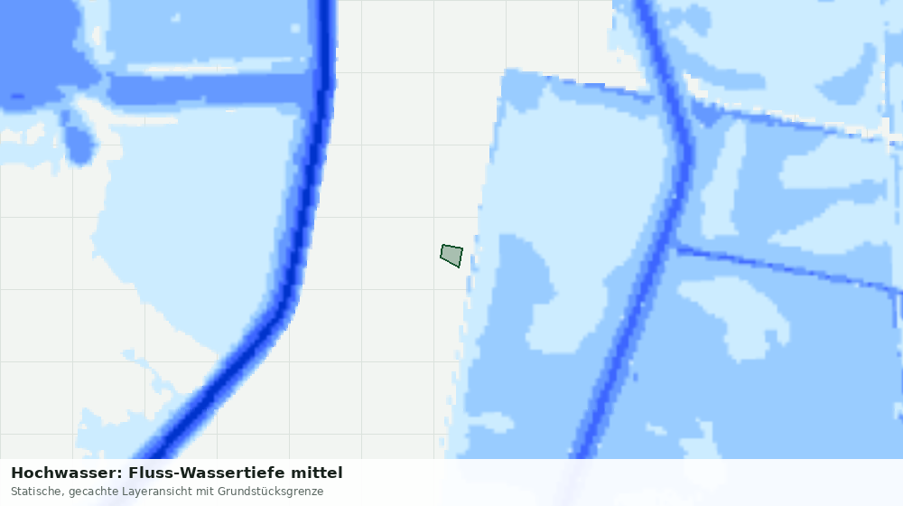 Statische Kartenansicht: Hochwasser: Fluss-Wassertiefe mittel