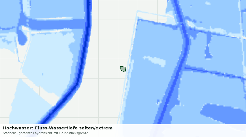 Statische Kartenansicht: Hochwasser: Fluss-Wassertiefe selten/extrem