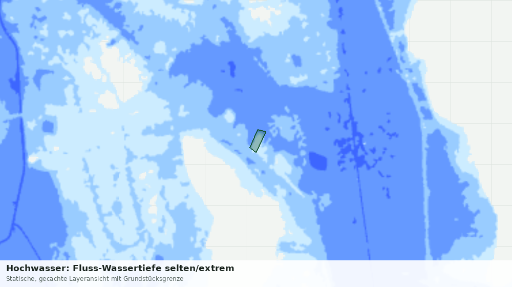 Statische Kartenansicht: Hochwasser: Fluss-Wassertiefe selten/extrem