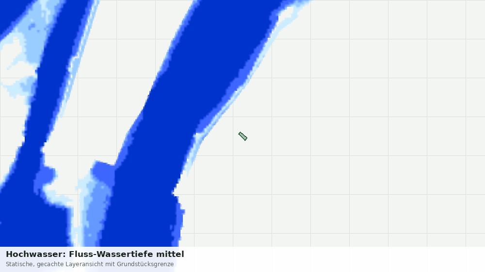 Statische Kartenansicht: Hochwasser: Fluss-Wassertiefe mittel