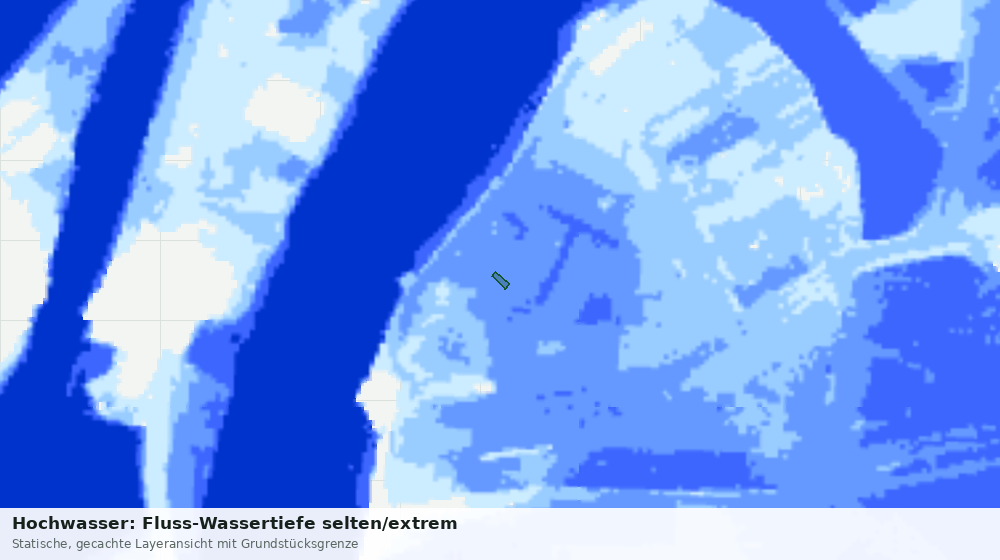 Statische Kartenansicht: Hochwasser: Fluss-Wassertiefe selten/extrem