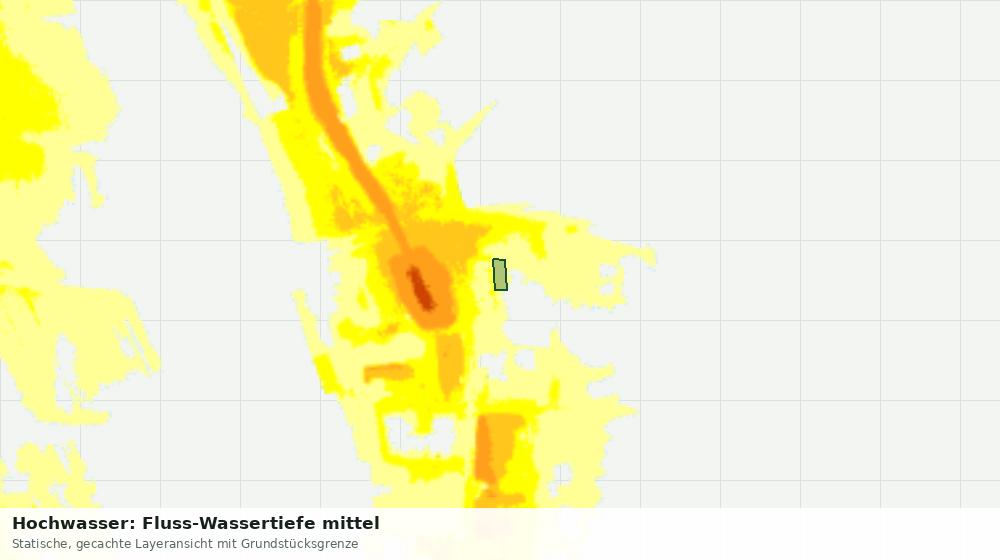 Statische Kartenansicht: Hochwasser: Fluss-Wassertiefe mittel