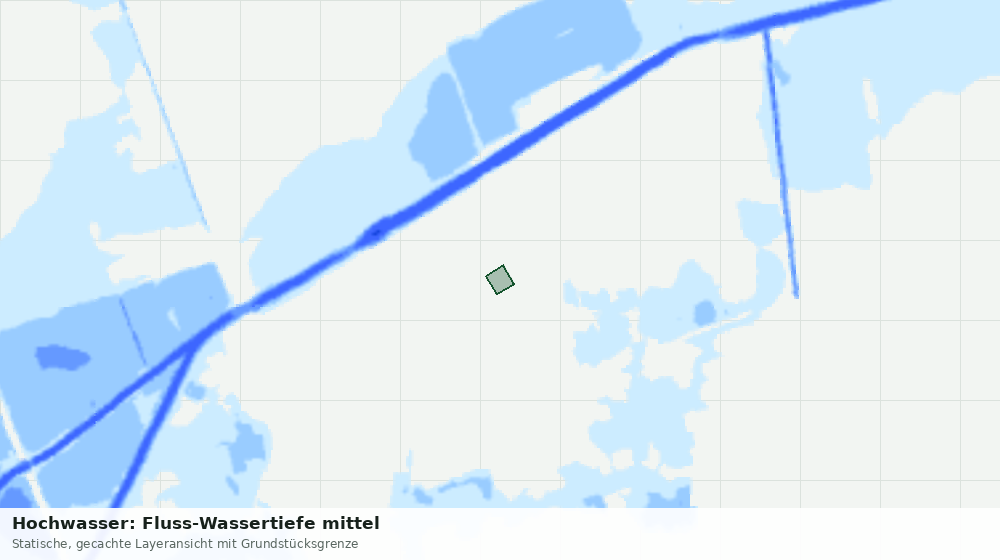Statische Kartenansicht: Hochwasser: Fluss-Wassertiefe mittel