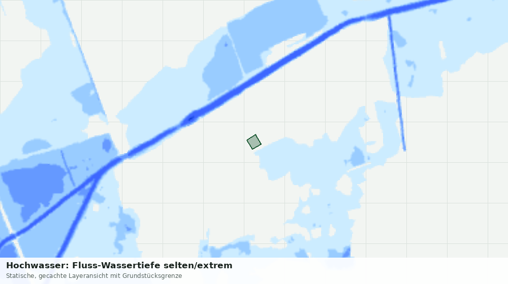 Statische Kartenansicht: Hochwasser: Fluss-Wassertiefe selten/extrem