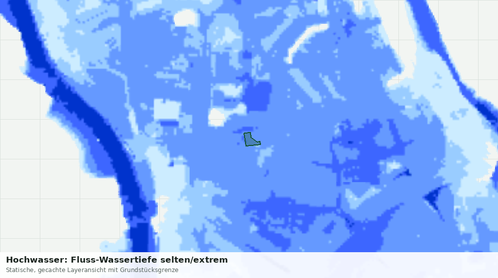 Statische Kartenansicht: Hochwasser: Fluss-Wassertiefe selten/extrem