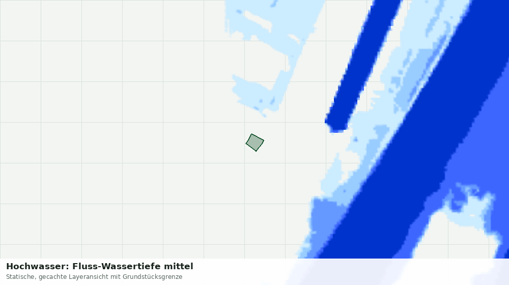 Statische Kartenansicht: Hochwasser: Fluss-Wassertiefe mittel