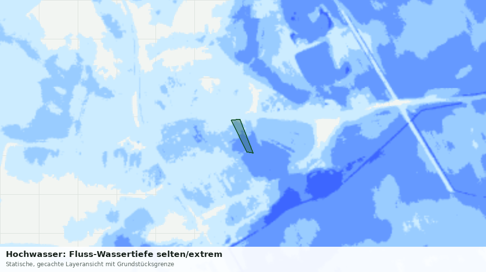 Statische Kartenansicht: Hochwasser: Fluss-Wassertiefe selten/extrem