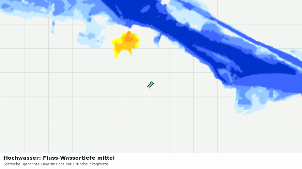 Statische Kartenansicht: Hochwasser: Fluss-Wassertiefe mittel