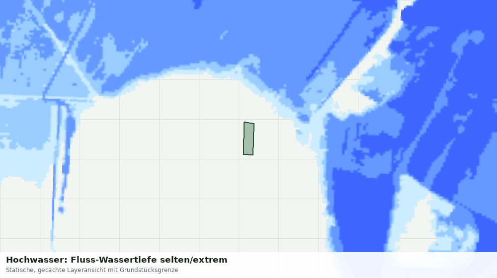 Statische Kartenansicht: Hochwasser: Fluss-Wassertiefe selten/extrem