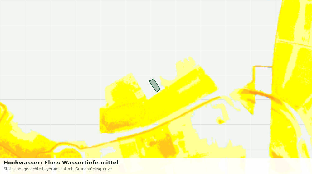 Statische Kartenansicht: Hochwasser: Fluss-Wassertiefe mittel