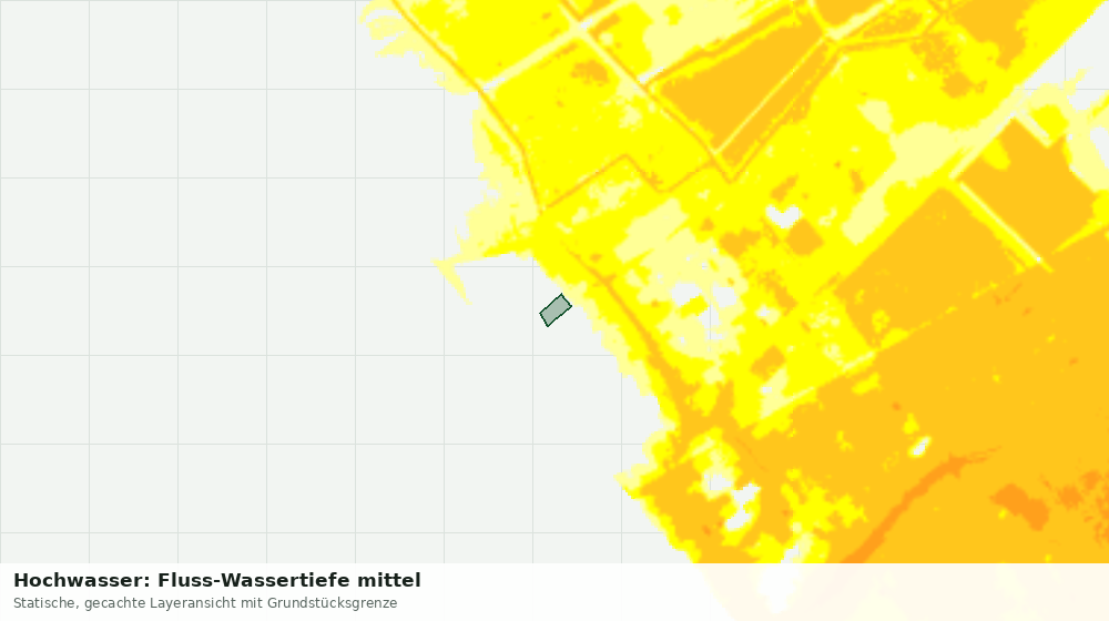 Statische Kartenansicht: Hochwasser: Fluss-Wassertiefe mittel