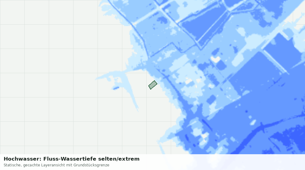 Statische Kartenansicht: Hochwasser: Fluss-Wassertiefe selten/extrem