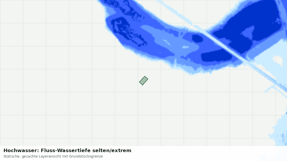 Statische Kartenansicht: Hochwasser: Fluss-Wassertiefe selten/extrem