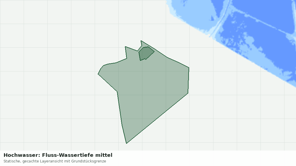 Statische Kartenansicht: Hochwasser: Fluss-Wassertiefe mittel