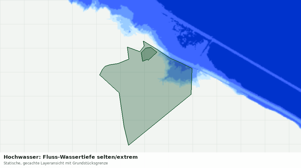Statische Kartenansicht: Hochwasser: Fluss-Wassertiefe selten/extrem