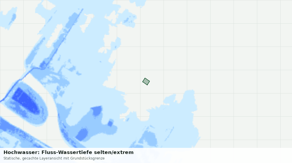 Statische Kartenansicht: Hochwasser: Fluss-Wassertiefe selten/extrem